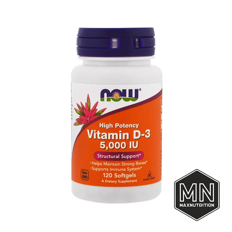 NOW - Витамин D3 (5000 ME) 125 мкг, 120 таблеток